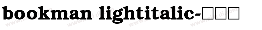 bookman lightitalic字体转换